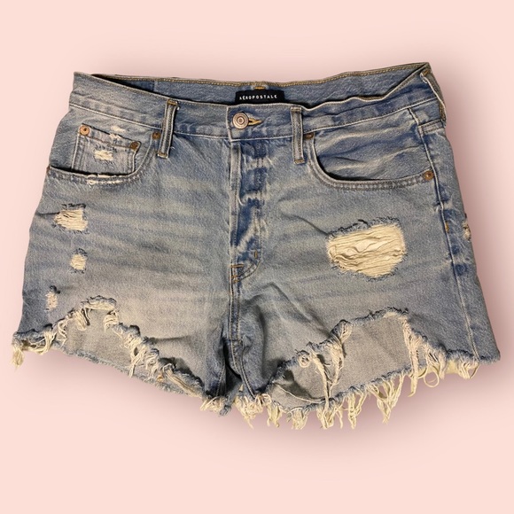 90s High-Rise Cutoff Denim Shorts - Picture 3 of 6